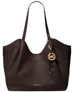 Michael Kors Tassen ,Bruin ,Leer Nolita Grote Leren Shopper Met Nerftextuur
