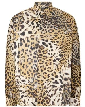 Roberto Cavalli Casual Shirts - Natural