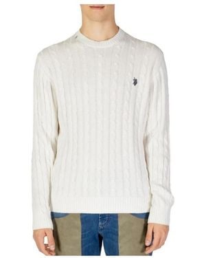 U.S. POLO ASSN. Round-Neck Knitwear - White