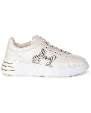 Hogan Rebel H564 Allacciato H Strass - Weiß
