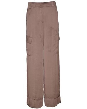 Marella Wide Trousers - Marrone