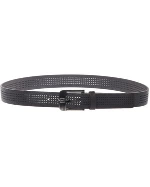 Baldinini Accessoires ,Bruin ,Leer Perforated Tumbled Leather Belt - Zwart