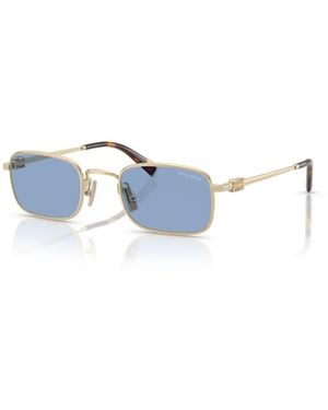 Miu Miu Rechteckige Sonnenbrille Mit Verschiedenen Gläserfarben - Blau