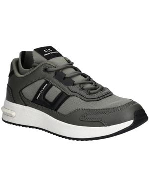 ARMANI EXCHANGE Schoenen ,Groen ,Sneakers Met Contrasterende Details - Zwart