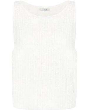 Hèst Truien & Vesten ,Wit ,Wol Fam V-Neck Sweater