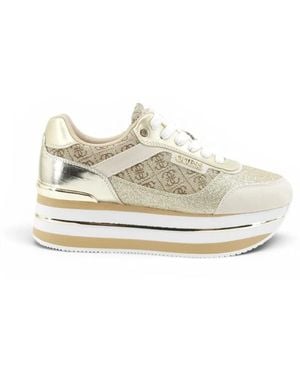 Guess Schoenen ,Leer Hansin Sneaker - Wit