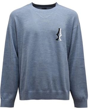 Armani Round-Neck Knitwear - Azul