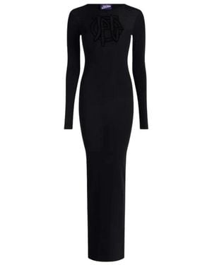 Jean Paul Gaultier Kleedjes ,Zwart ,Jpg Logo Bodycon Jurk