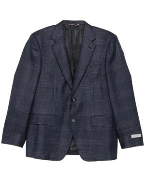 Canali Jassen ,Blauw ,Wol Gekreid Blazer