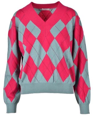 Ballantyne Truien & Vesten ,Veelkleurig ,Kasjmier Kasjmier Pullover Trui - Roze