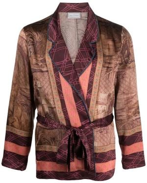 Pierre Louis Mascia Belted Coats - Rojo