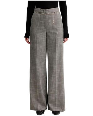 SIMONA CORSELLINI Wide Trousers - Gris