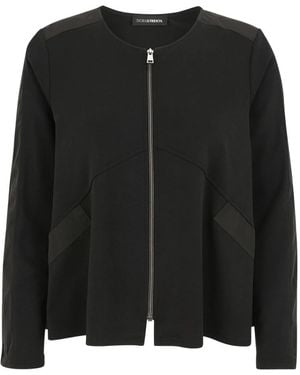 Doris Streich Elegante Jacke Mit Reißverschluss - Schwarz