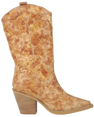 Alma En Pena. Cowboy & Biker Boots - Brown