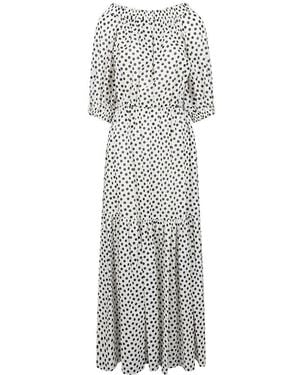 Crida Milano Weiße Baumwollkleid Hergestellt - Grau