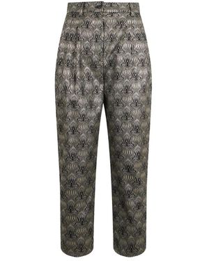 Alberta Ferretti Cropped Trousers - Gris