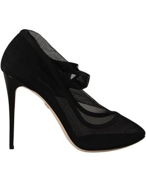 Dolce & Gabbana Mesh Hakken In Hoog Model - Zwart