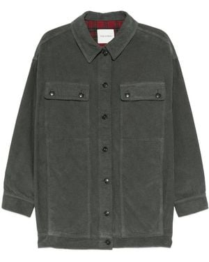 TRUE AVENUE Vittoria Cord Oversized Jacke - Grün