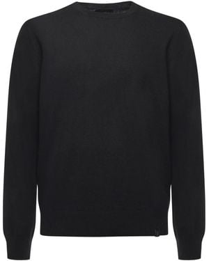 Fay Round-Neck Knitwear - Black