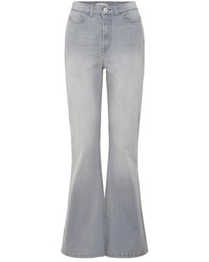Ichi Jeans ,Grijs ,Katoen Ihtwiggy Flared High Waist Jeans
