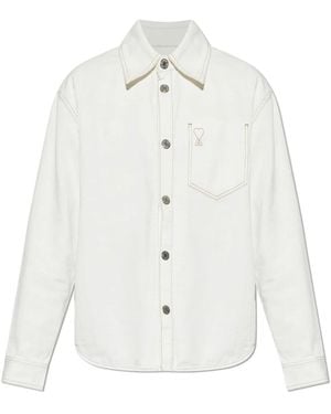 Ami Paris Denim Shirts - White