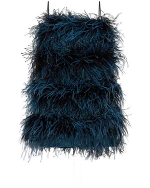 Oséree Lumière Plumage Mini Jurk - Blauw