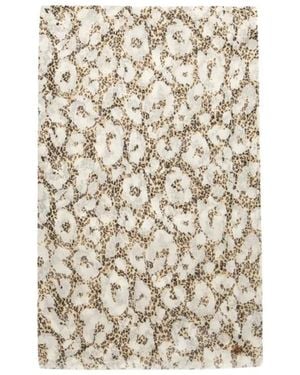 Roberto Cavalli Accessoires ,Veelkleurig ,Animalier Print Zijden Foulard - Naturel