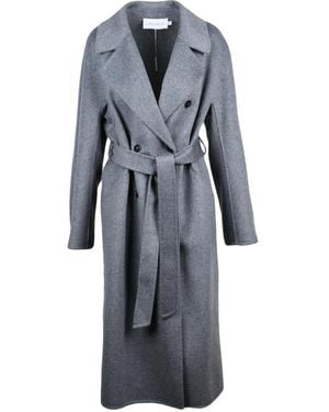 SIMONA CORSELLINI Belted Coats - Azul