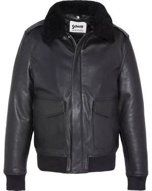 Schott Nyc Leather Jackets - Gray