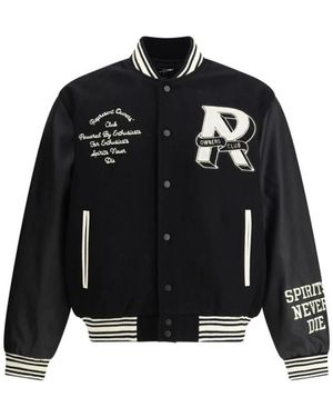 Represent Varsity Club Jacke Mit Druckknopfverschluss - Schwarz