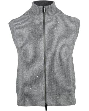 Peserico Jassen ,Grijs ,Wol Gilet