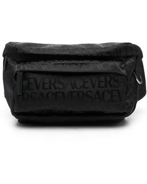 Versace Logo-print gürteltasche mit greca-details - Schwarz
