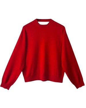 Rohe Round-Neck Strickwaren - Rot