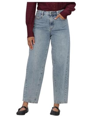 Object Zoe Mw Barrel Ankle Jeans Noos - Blau