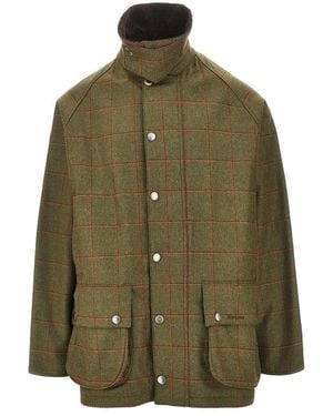 Barbour Jassen ,Groen ,Wol Beaufort Wollen Tweed Jas