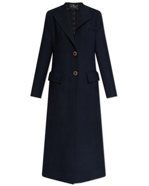 Etro Single-Breasted Coats - Azul