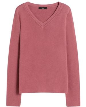 Weekend by Maxmara V-Neck Knitwear - Pink