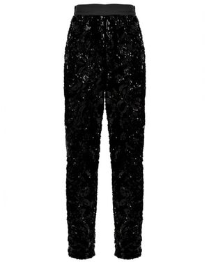Gaelle Paris Slim-Fit Pants - Black