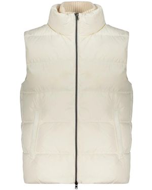 Herno Jassen ,Gewatteerd Vest Met Rits En Zakken - Naturel