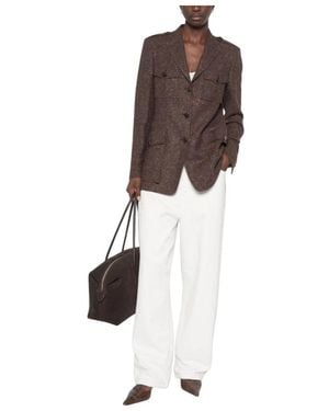 Tagliatore Jassen ,Bruin ,Tweed Tweed Jassen