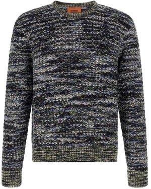 Missoni Truien & Vesten ,Veelkleurig ,Wol Crew Neck Sweater - Grijs
