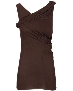 Rick Owens Sleeveless Tops - Marron