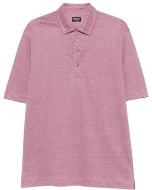 ZEGNA Polo Shirts - Pink