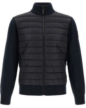 Canada Goose Jassen ,Zwart ,Wol Hy Bridge Knit Jas - Blauw