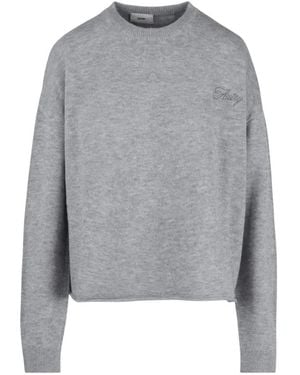 Autry Round-Neck Knitwear - Gris