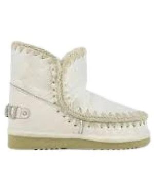 Mou Schoenen ,Wit ,Wol Eskimo 18 Enkelboots