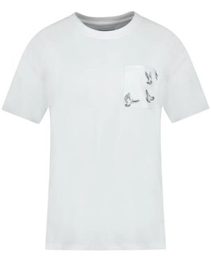 3.PARADIS Tops ,Wit ,Katoen Doves Pocket T-Shirt