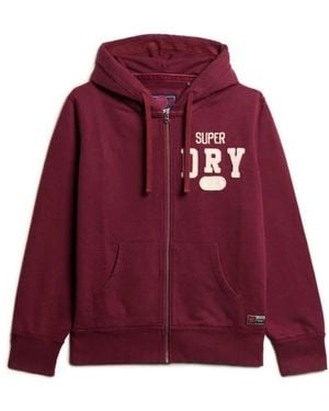 Superdry Zip-Throughs - Rouge