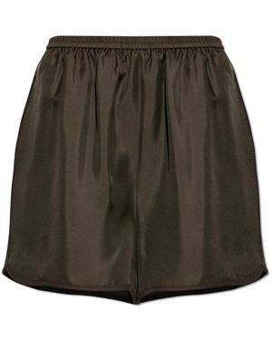 Rohe Korte Broeken ,Bruin ,Satijn Zijden Satijnen Shorts - Groen