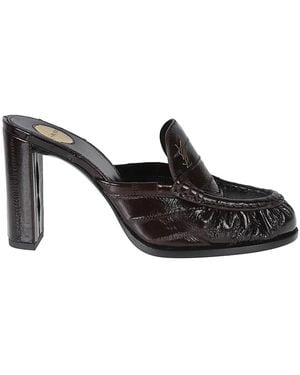 Saint Laurent Schoenen ,Bruin ,Le Loafer Mules - Zwart